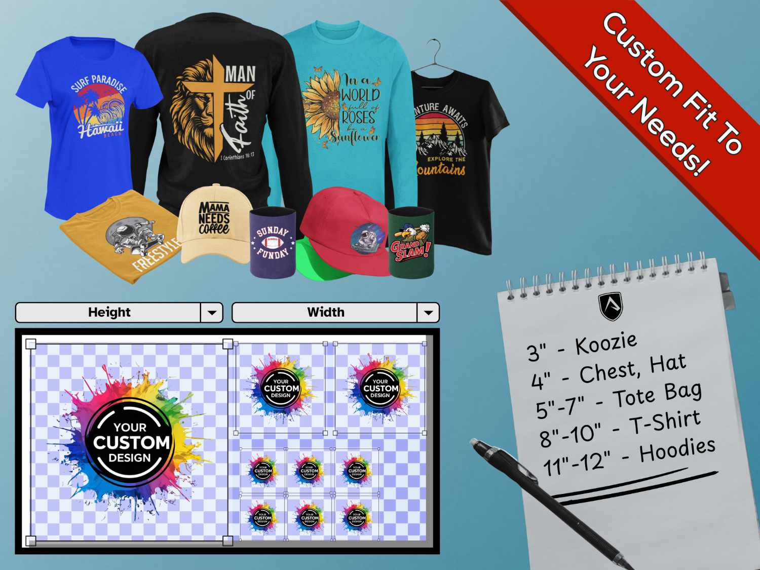 DTF Transfers By Size