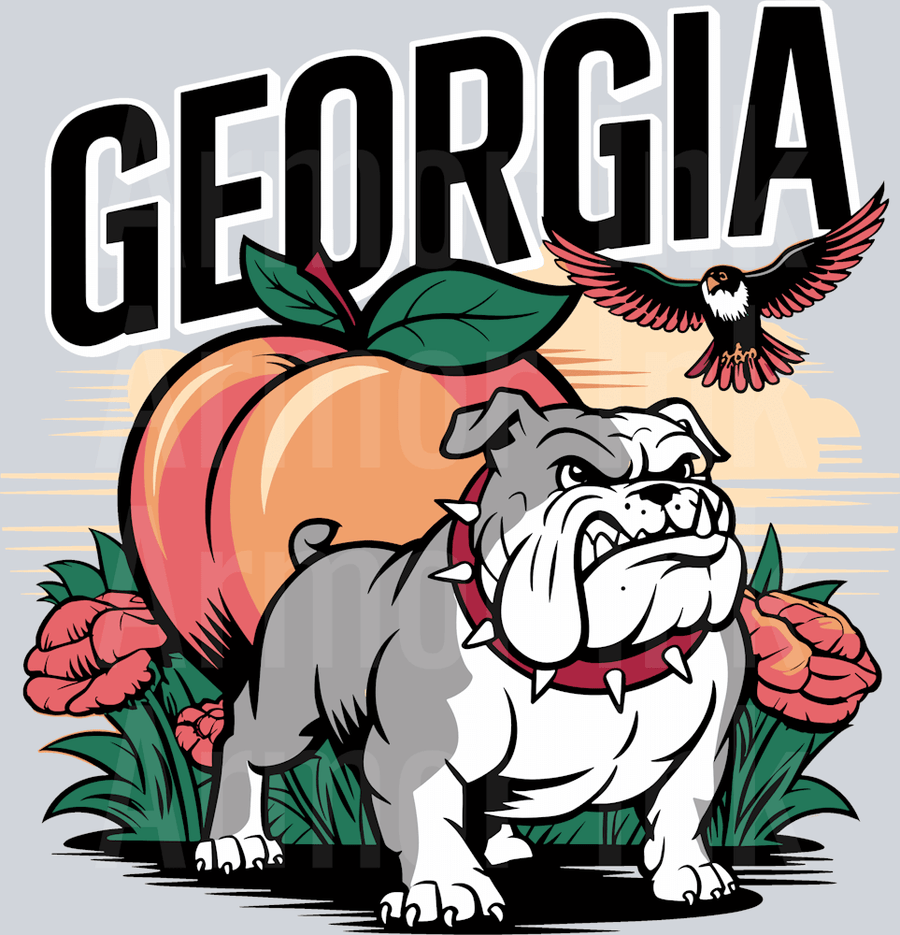 Georgia Dog Hawk DTF transfer