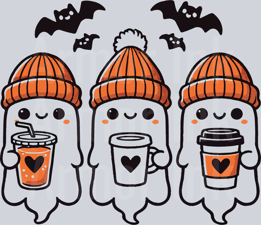 Ghost Coffee DTF transfer