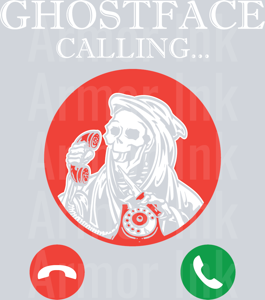 Ghost Face Calling DTF transfer