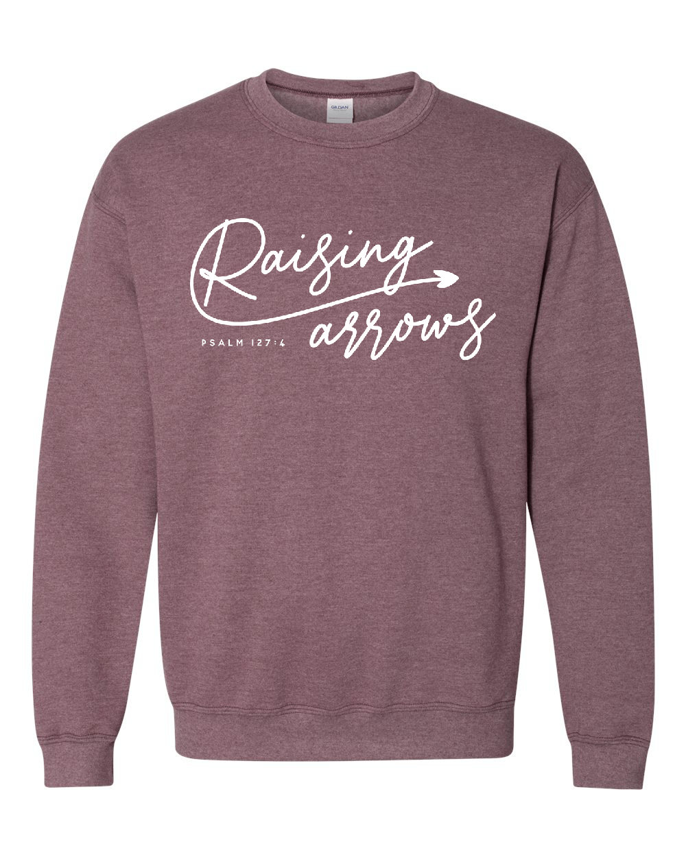 Gildan maroon Raising Arrows sweatshirt