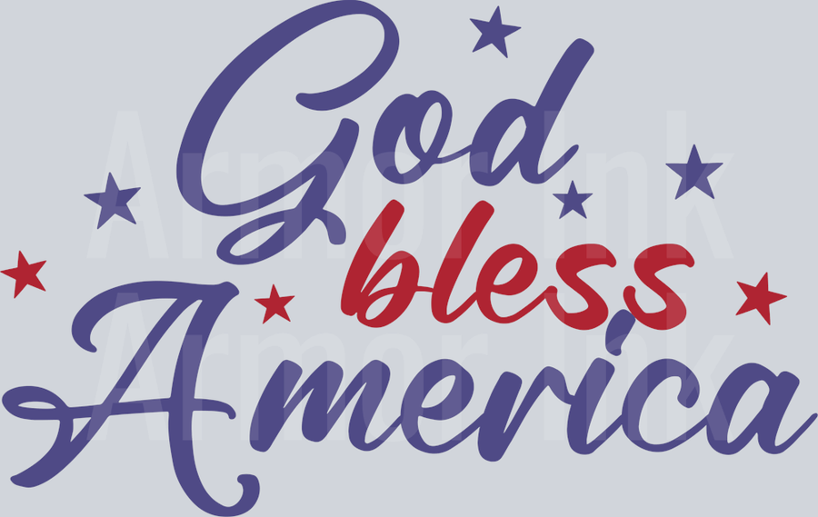 God Bless America DTF transfer