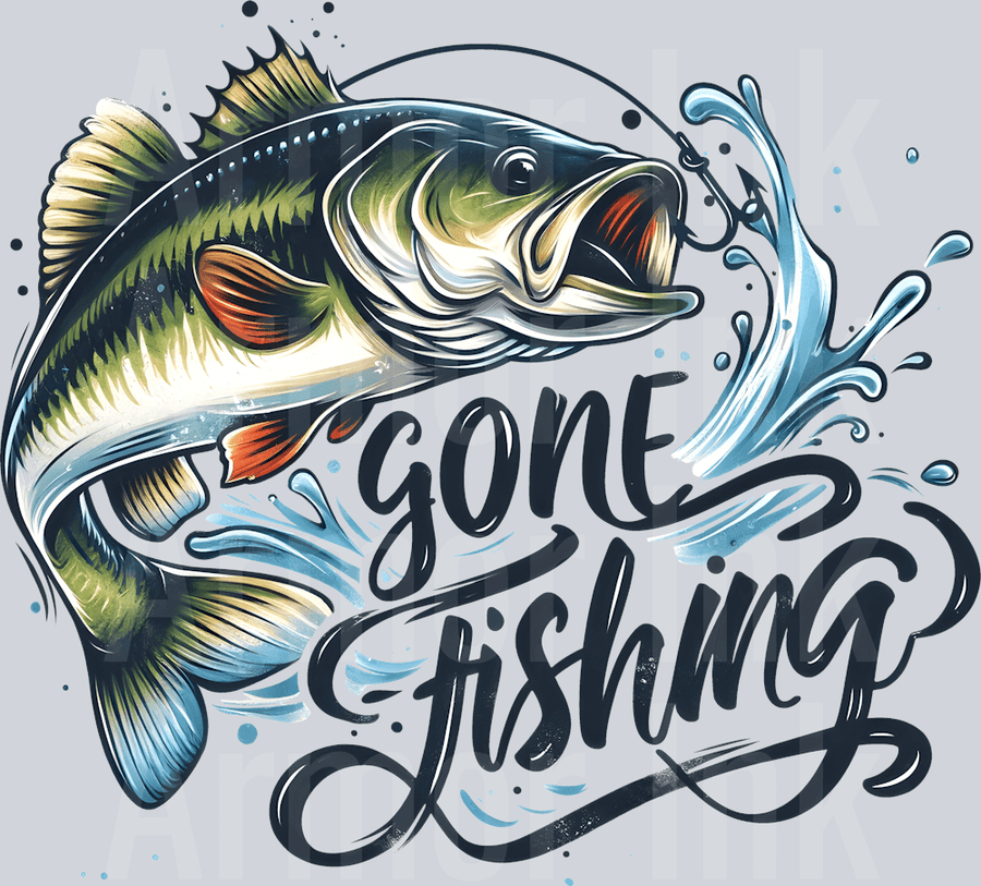 Gone Fishing DTF transfer