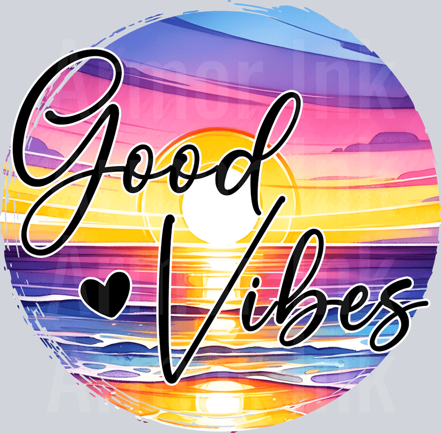 Good Vibes DTF transfer
