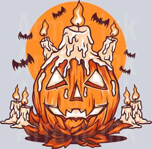 Halloween Candles Illustration