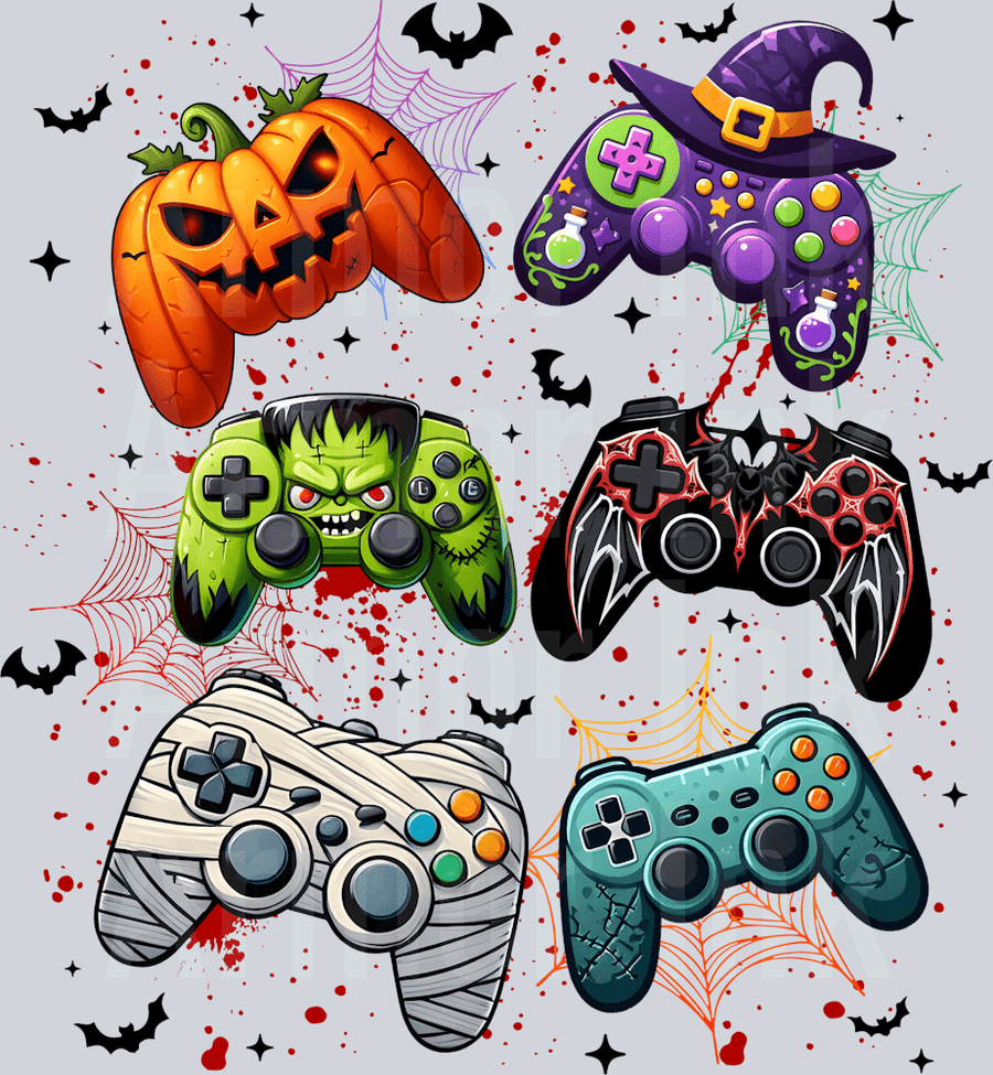 Halloween Controllers DTF transfer