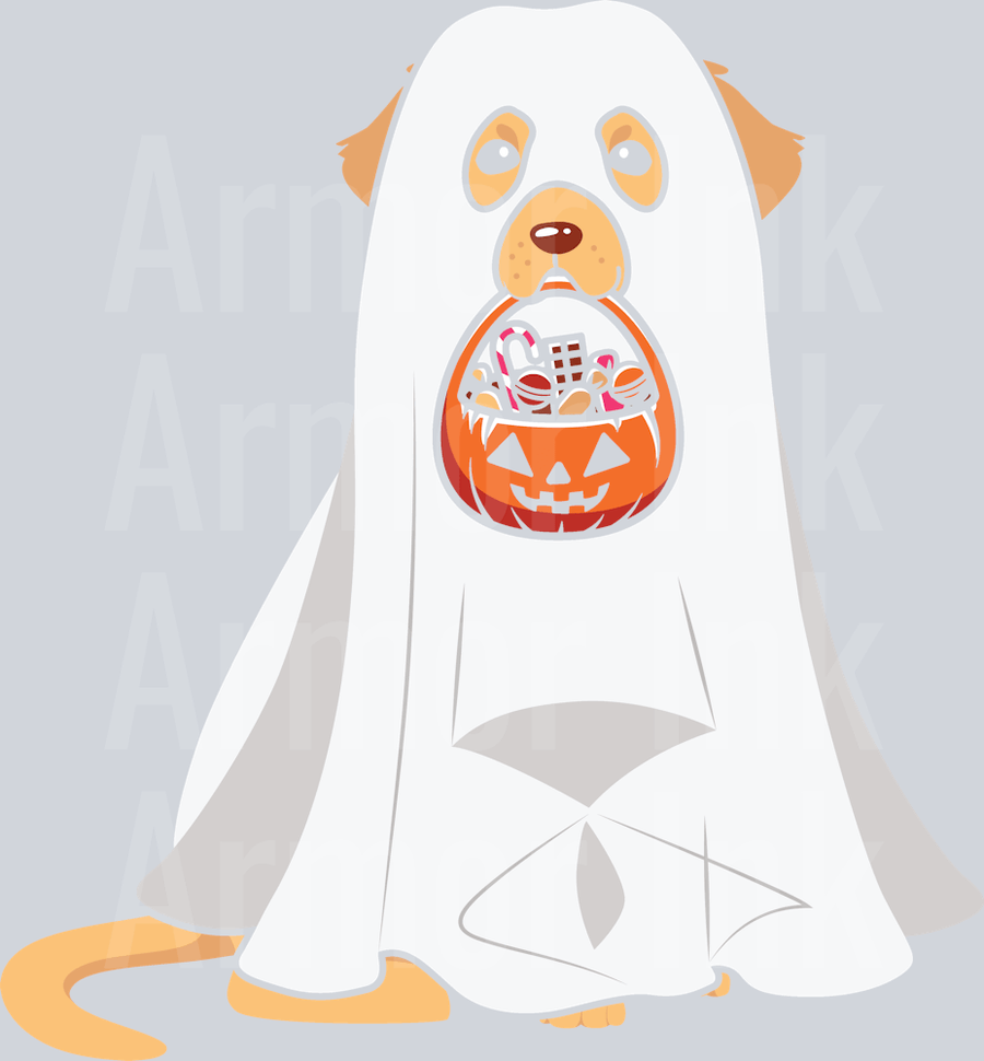 Halloween Dog DTF transfer