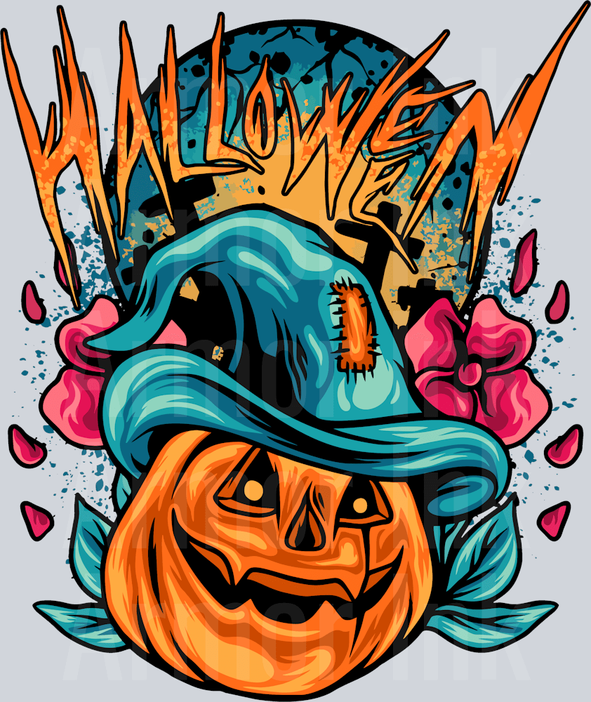 Halloween Pumpkin DTF transfer