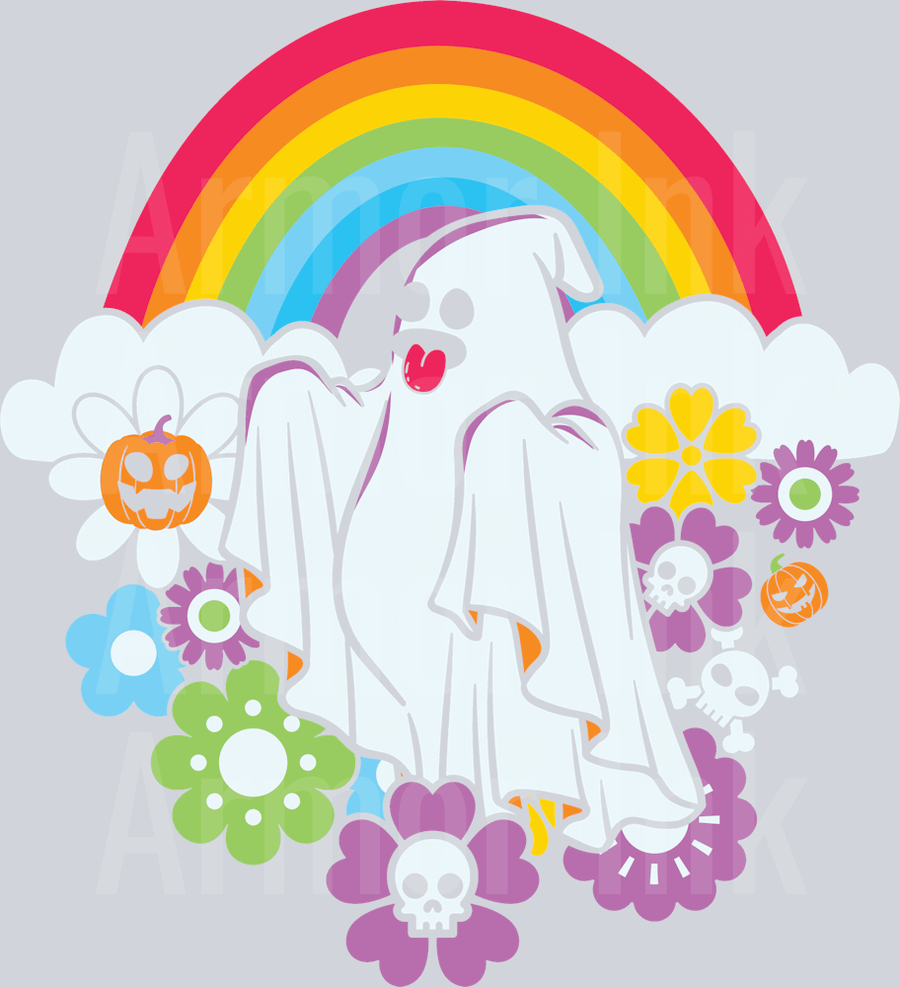 Halloween Rainbow DTF transfer