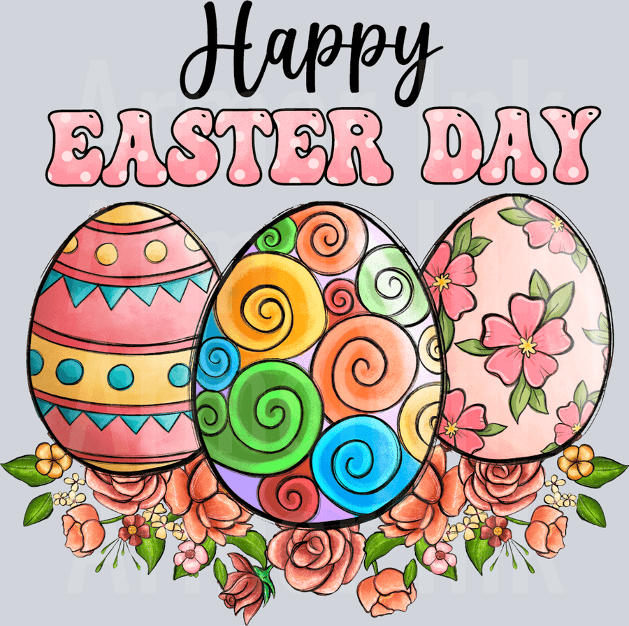 Happy Easter Day DTF transfer