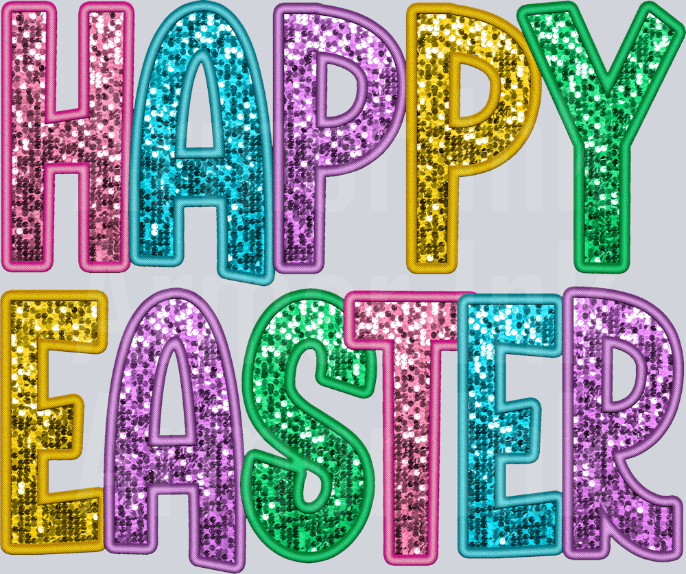 Happy Easter Sequin Glitter