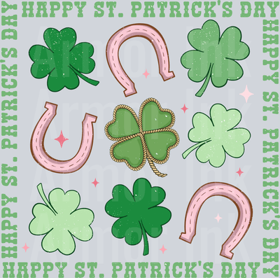 Happy St. Patricks Day Pattern DTF transfer