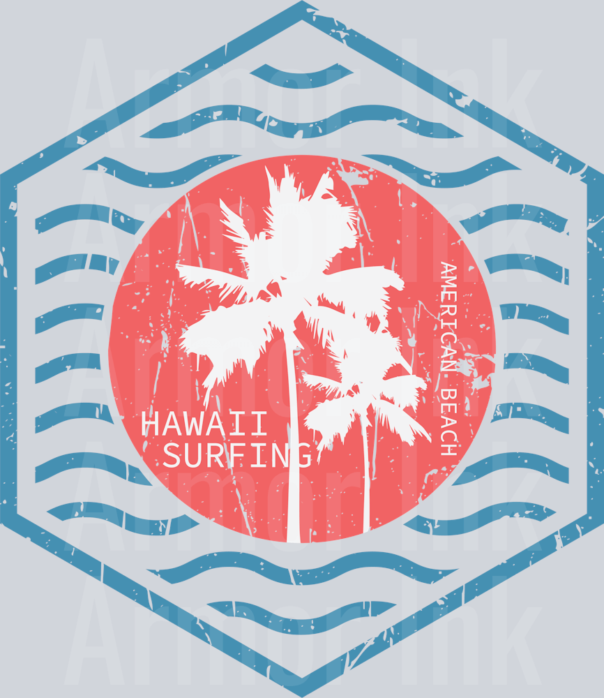Hawii Surfing DTF transfer