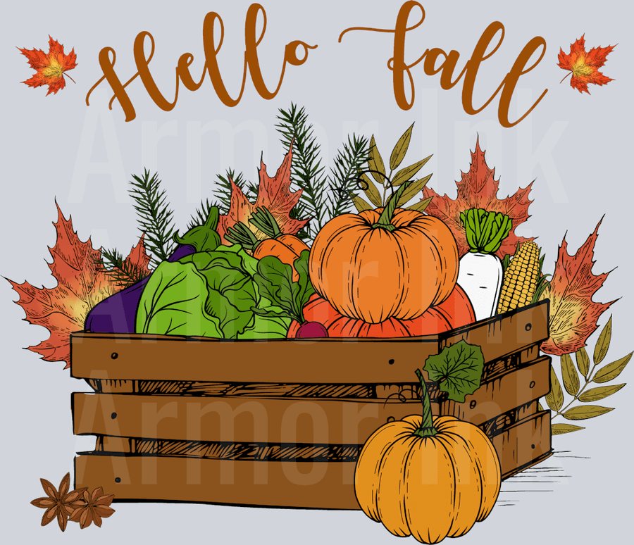 Hello Fall DTF transfer