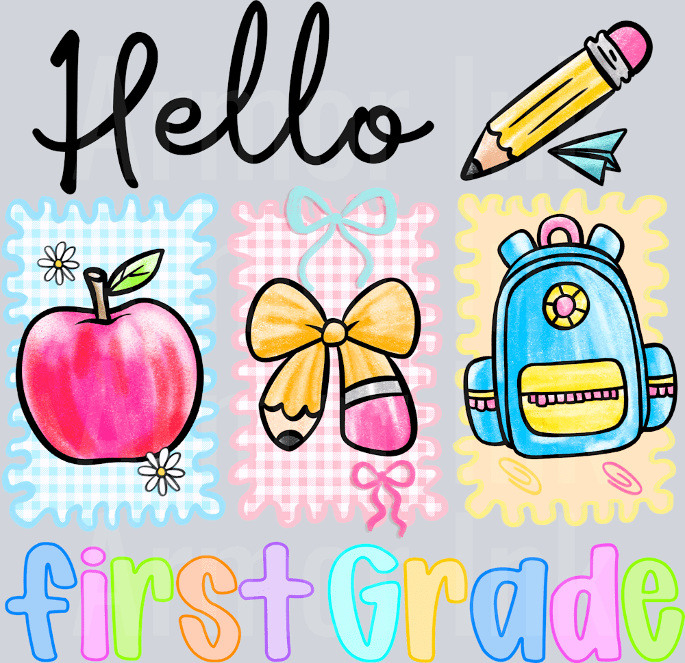 Hello First Report Hello First Grade DTF Transfer | Ready-To-Press