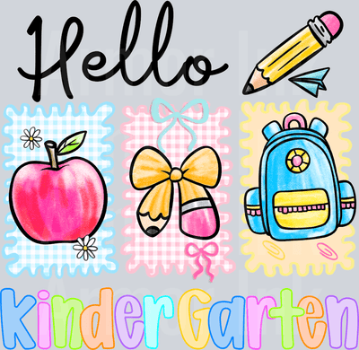 Hello Kindergarten DTF transfer