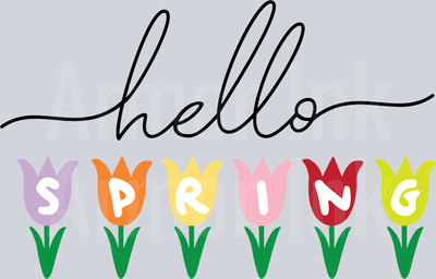 Hello Spring DTF transfer