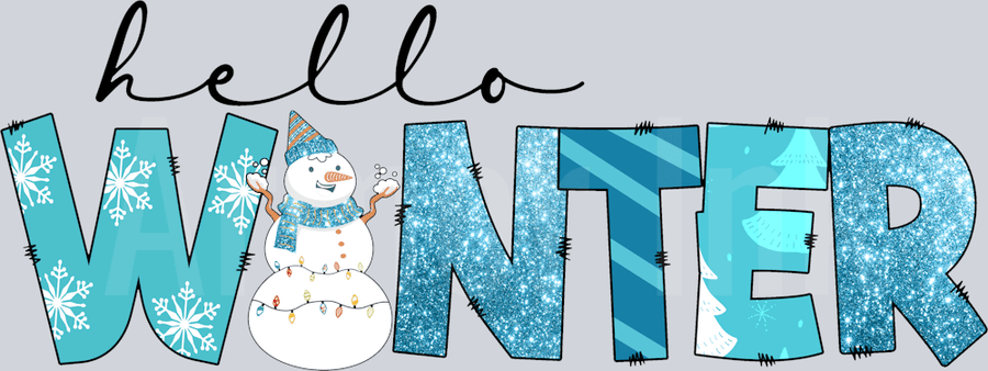 Hello Winter DTF transfer