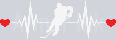 Hockey Heartbeat DTF transfer