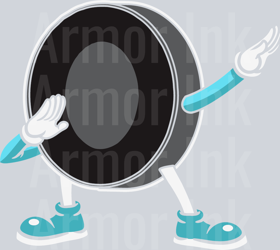 Hockey Puck Dab DTF transfer