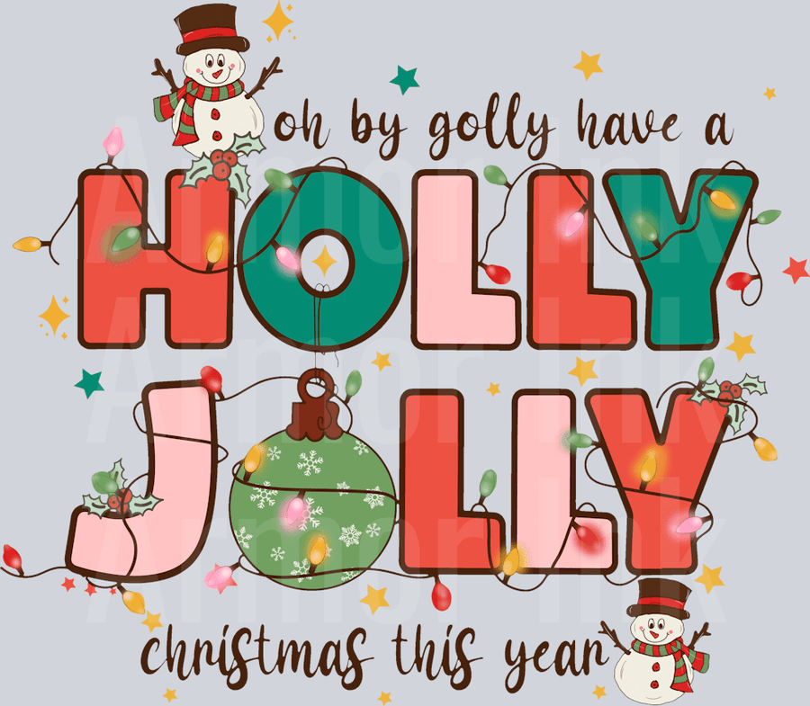 Holly Jolly DTF transfer