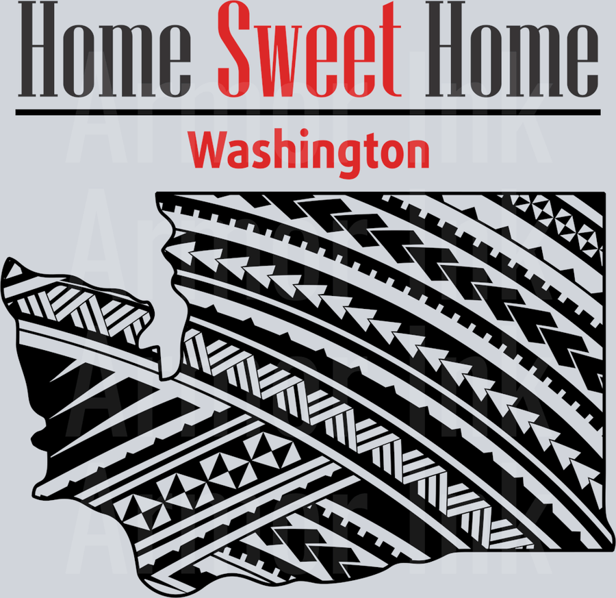 Home Sweet Home Washington DTF transfer