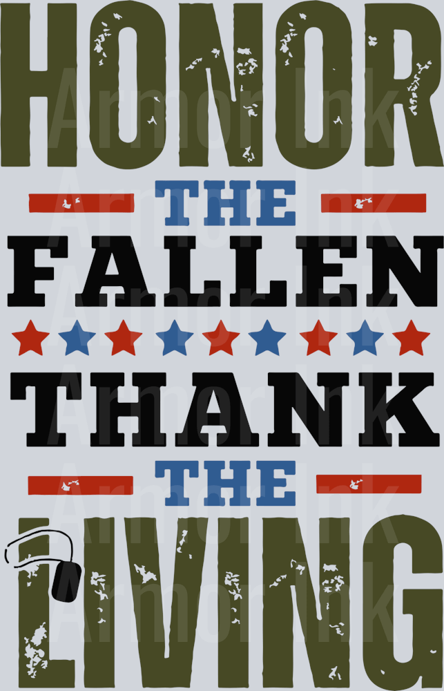 Honor The Fallen Thank The Living DTF transfer