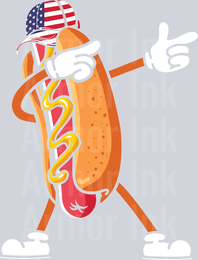Hotdog Dab DTF transfer