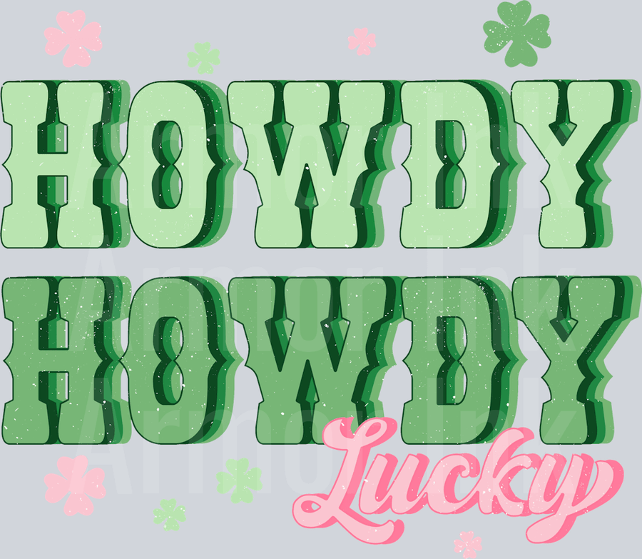 Howdy Howdy Lucky DTF transfer