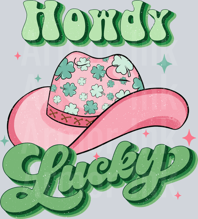 Howdy Lucky DTF transfer