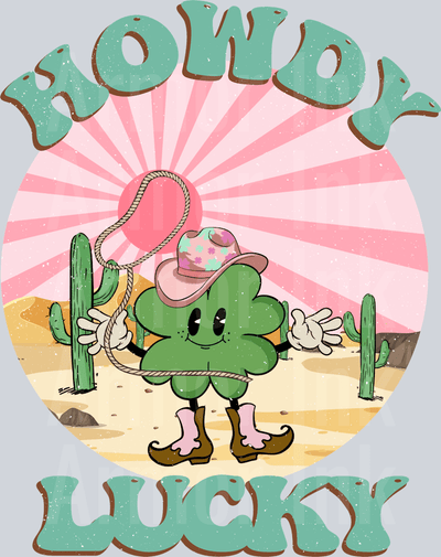 Howdy Lucky DTF transfer