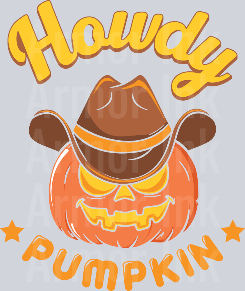 Howdy Pumpkin DTF transfer