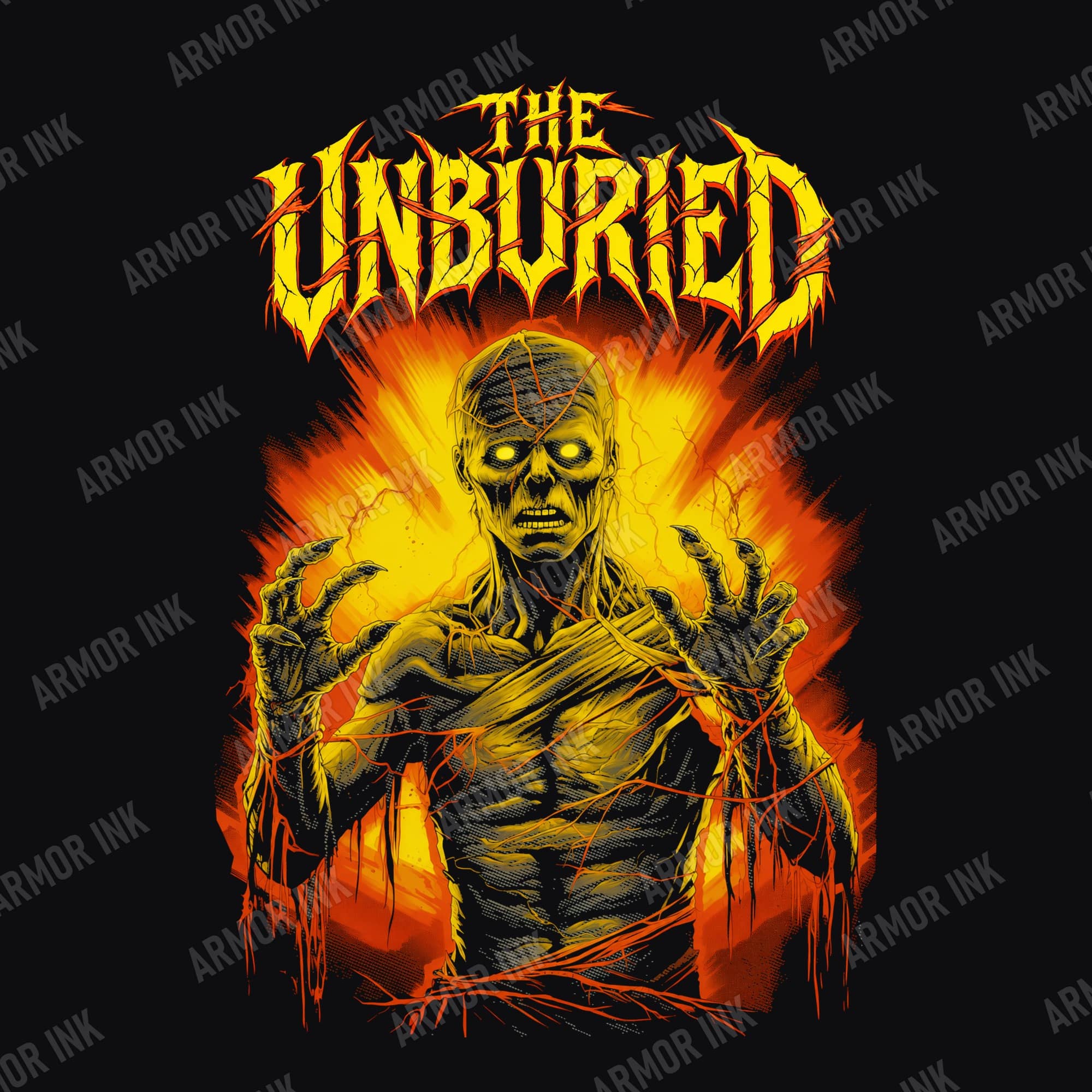 The Unburied Halloween Shirt, Mummy Horror Graphic Tee, Classic Monster T-Shirt, Unisex Black Tee