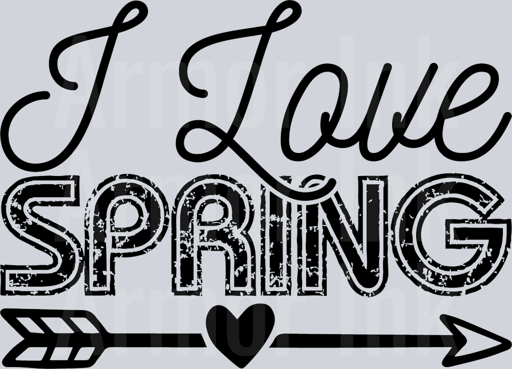 I Love Spring Black
