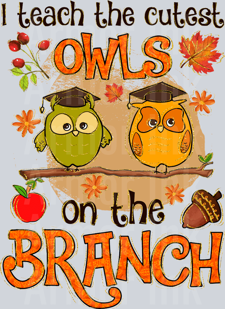 I Teach The Cutest Owls On the Branch DTF transfer