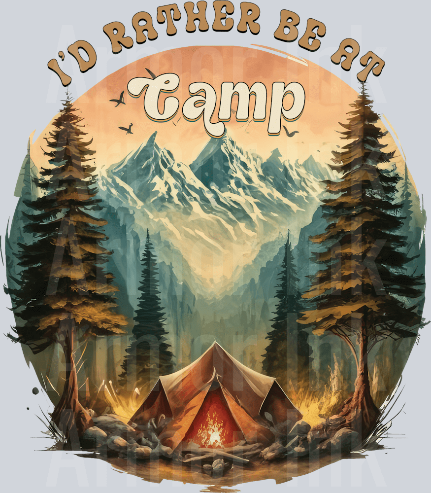 Id Rather Be At Camp DTF transfer