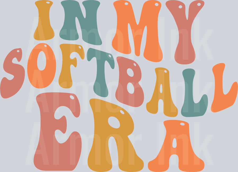 In My Softball Era DTF transfer