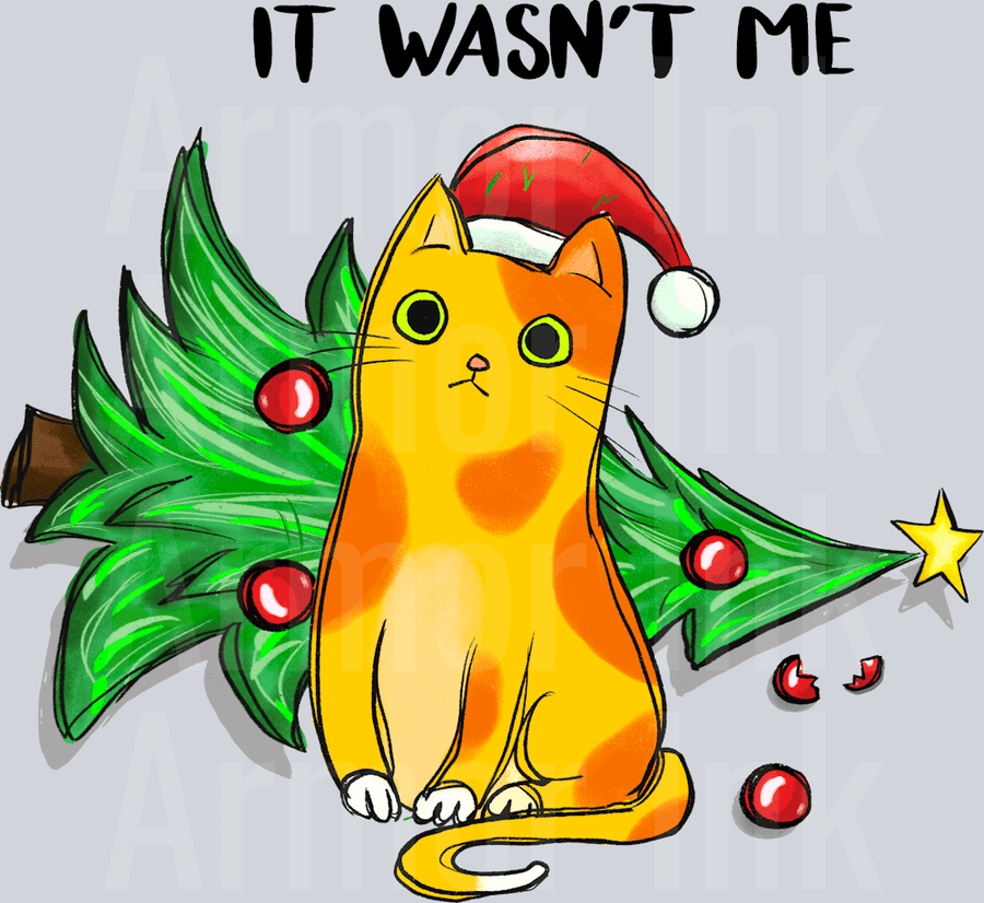 It Wasn't Me Cat DTF transfer