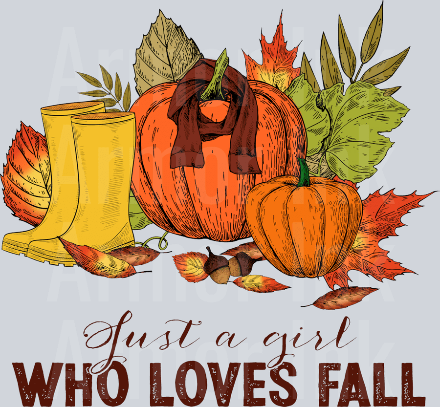 Just A Girl Who Loves Fall DTF transfer