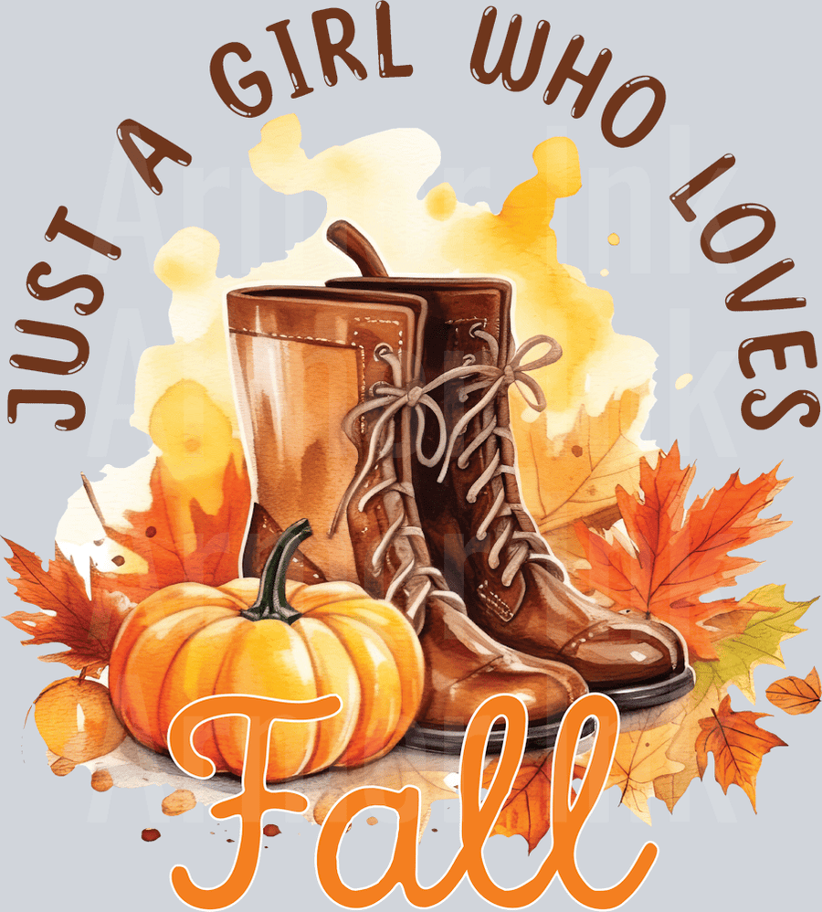 Just A Girl Who Loves Fall DTF transfer