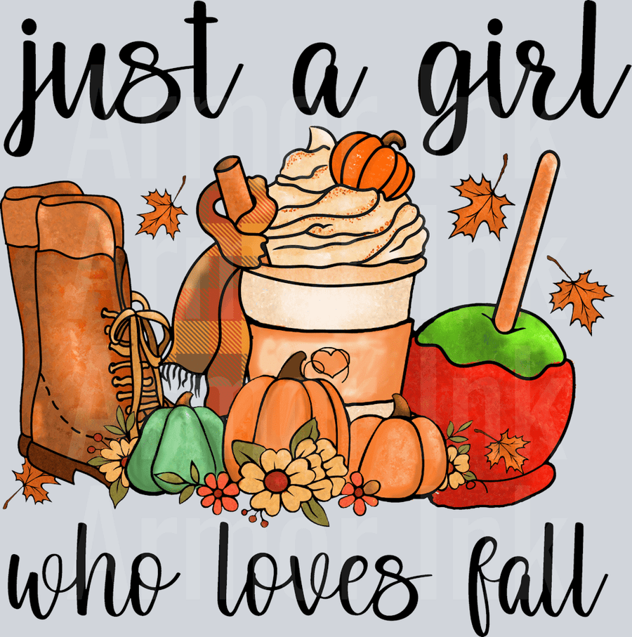 Just A Girl Who Loves Fall DTF transfer