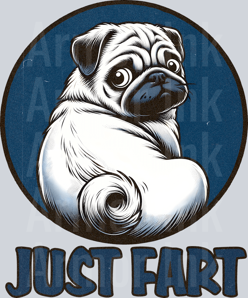 Just Fart Dog DTF transfer