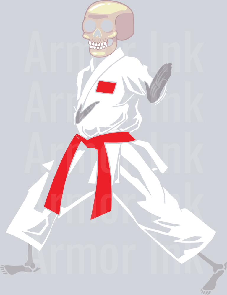 Karate Skeleton DTF transfer