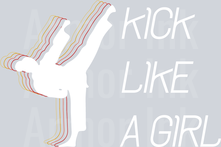 Kick Like A Girl DTF transfer