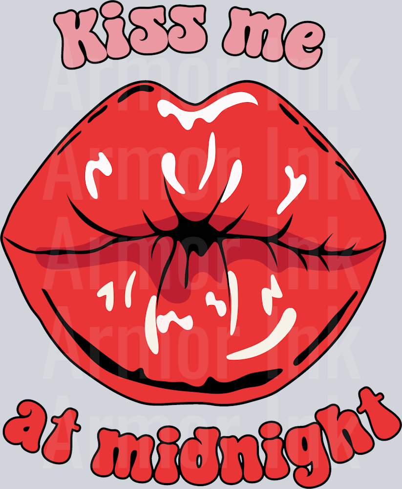 Kiss Me at Midnight DTF transfer