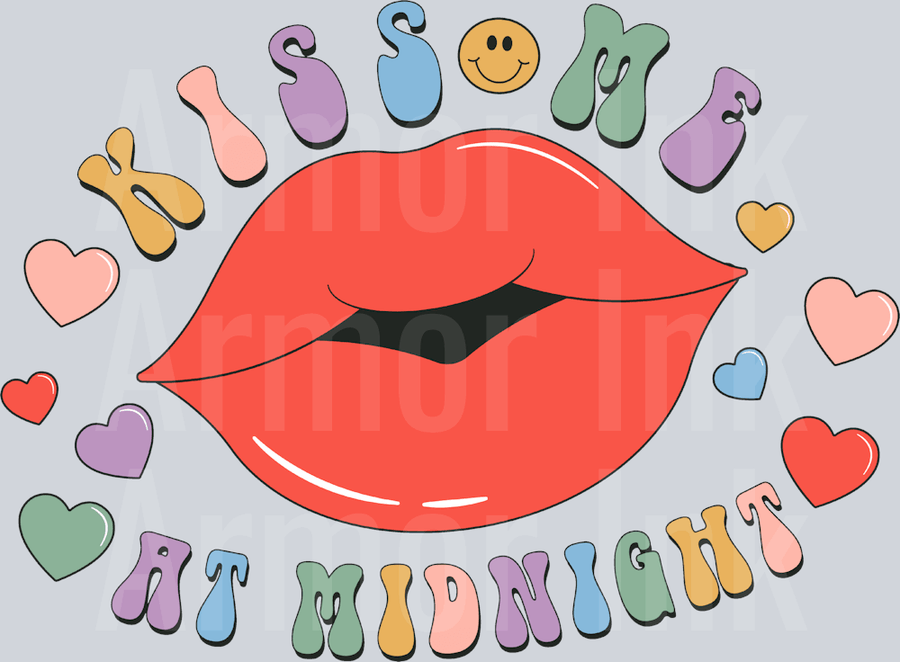 Kiss Me At Midnight DTF transfer