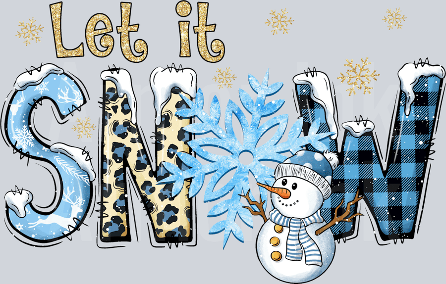 Let It Snow DTF transfer