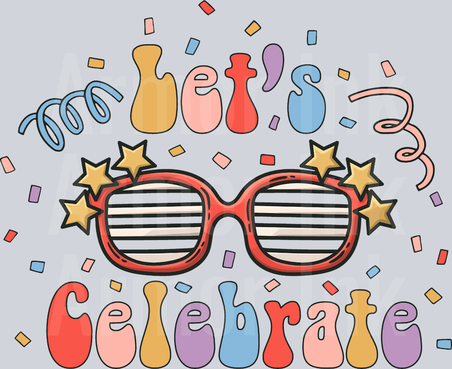 Let's Celebrate DTF transfer