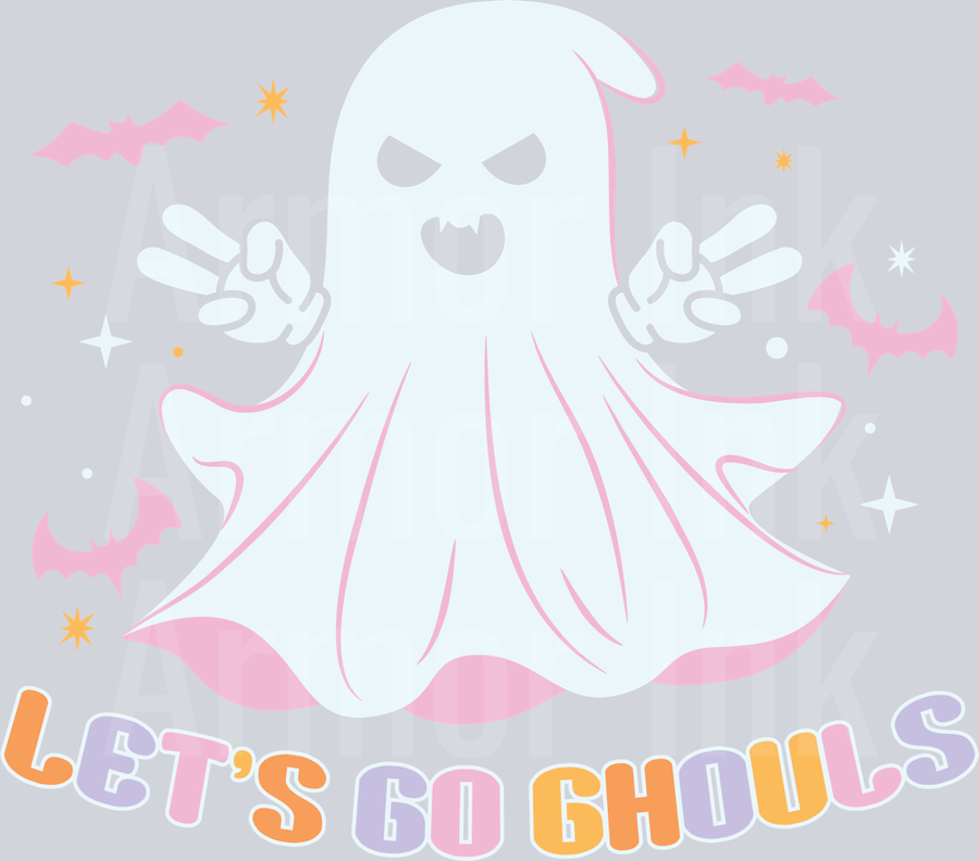 Let's Go Ghouls DTF transfer