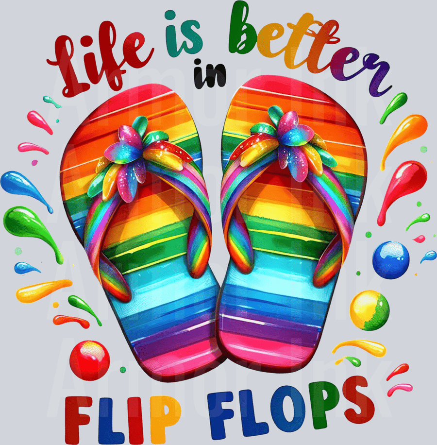 Life Is Better In Flip Flops DTF transfer